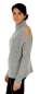 Mobile Preview: HV200GR Damen Pullover extravagant Schulterfrei Langarm Gr. 34 36 38 40 42 44 grau One Size