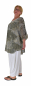 Mobile Preview: IN500T10 Tunika Chiffon Plus Size Bluse Gr. 54 56 58 60 grün/grau