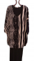 Mobile Preview: IN500T38 Tunika Chiffon Plus Size Bluse Viskose Gr. 54 56 58 60 schwarz/beige