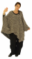 Preview: HP100TP Pullover 70% Polyester / 30% Wolle Poncho Gr. 42-56 braun/weiß